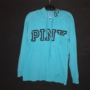PINK Victoria’s Secret - blue hooded shirt